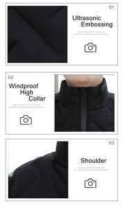 Chaqueta de Invierno Gruesa con Capucha y Cuello Alto para Hombre, Diseño Transpirable con Logotipo Frontal, Venta al Por Mayor - Product Image 5