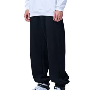 กางเกงวอร์มทรงหลวมมีกระเป๋าผ้าฝ้ายเทอร์รี่มีขาบานสำหรับผู้ชาย - Product Image 1