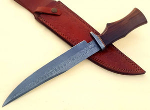 Cuchillo Bowie de Caza de Acero Inoxidable Personalizado de Alta Calidad Hecho a Mano, Otro Mango, Borde Dentado, Garantía de 3 Años, Grado OEM - Product Image 3