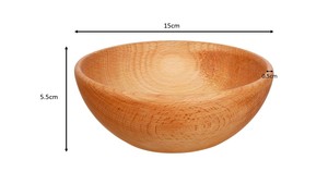 Tazón Individual para Sopa de Madera de Haya de 15 cm - Tazón de Madera Natural para Servir Ensaladas y Fideos - Product Image 6
