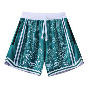 Top Tendance Hommes High Street Style Basketball Shorts Jogger Meilleure Qualité Vintage Brodé Polyester Maille Tissu Vêtements De Sport - Product Image 6