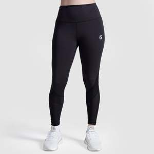 High-Waisted Black Sports Pants Breathable Stretch <b>Net</b> Leggings Mesh Decoration ODM XXL XS Sizes Available Customizable Logo - Product Image 1