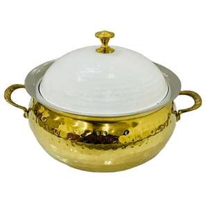 Casseroles rondes de haute qualité Hotpot meilleure qualité Pot forme ronde hôtels de table utilisation de réchauffement des aliments buffet chaud - Product Image 2