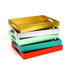 ถาดแลคเกอร์ไม้ไผ่เป็นมิตรกับสิ่งแวดล้อมถาดเสิร์ฟแล็กเกอร์เคลือบเงางานหัตถกรรม - Product Image 4