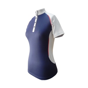 Equestrian Baselayer เสื้อโชว์ไหล่,ไซส์ S M L XL XXL XXXL รายละเอียดการเย็บแฟนซีซิปดีไซเนอร์แถบผูกตัดกัน - Product Image 1