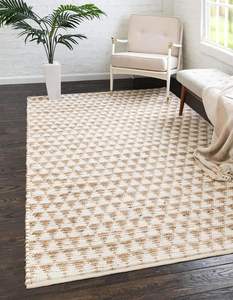 Vente en gros Tapis de sol de salon modernes lavables 100% jute et coton tissés à la main - Product Image 1