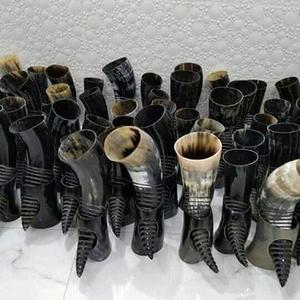 Taza de cuerno grande vikingo para beber, cuerno de búfalo Natural con esmalte de ágata y cuerno de vino, artesanías naturales hechas a mano - Product Image 5