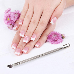 Poussoir à ongles à cuticules en acier inoxydable de meilleure qualité Nouveau style réutilisable à double extrémité pour instruments de beauté Outils de manucure - Product Image 6