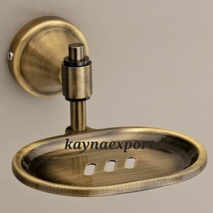 Vente en gros Prix abordable Porte-savon en laiton fini antique à double rangement Ensemble de salle de bain pour hôtel Accessoires Porte-savon mural - Product Image 2