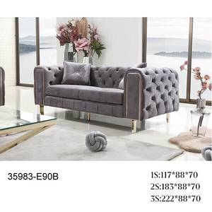 35983-E88 Juego de sofás ligeros de acero inoxidable de lujo - Product Image 3