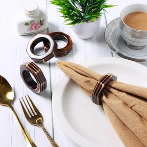 <b>Epoxy</b> Resin Bronze Brown Napkin Rings Bulk for Party Decoration Dinning <b>Table</b> Everyday Family Gatherings a Great Tabletop Decor - Product Image 1