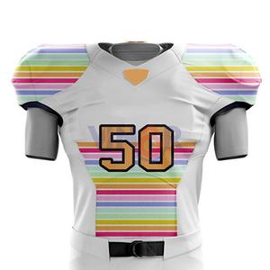Ensembles d'uniformes de football américain personnalisés OEM en gros uniformes de jeu d'entraînement de couleur unie d'équipe pour adultes utilisés pour le sport - Product Image 4