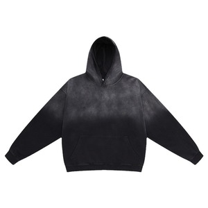 Sweat à capuche en coton molletonné lourd, personnalisé, effet vieilli, délavé à l'acide, respirant et à séchage rapide pour l'hiver – Vente en gros - Product Image 1