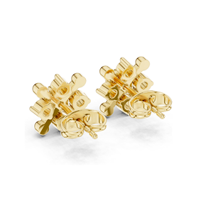 Boucles d'oreilles clous en diamant flocon de neige 0,33 CT, diamants de laboratoire VVS-VS clarté EF, or 18 carats, 14 carats, 10 carats et argent 925, rose, jaune - Product Image 6