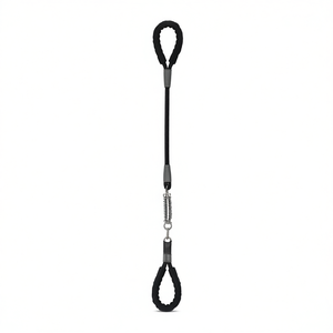 CORREA NYLON Round <b>Dog</b> <b>Leash</b> with Handle and Metal Chain Comfortable Nylon Pet <b>Leash</b> for Easy Walking - Product Image 3