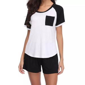 Nuevo Conjunto de Verano para Mujer, Transpirable, de 2 Piezas, Camiseta de Manga Corta Informal y Pantalones Cortos con Cintura Elástica - Product Image 1