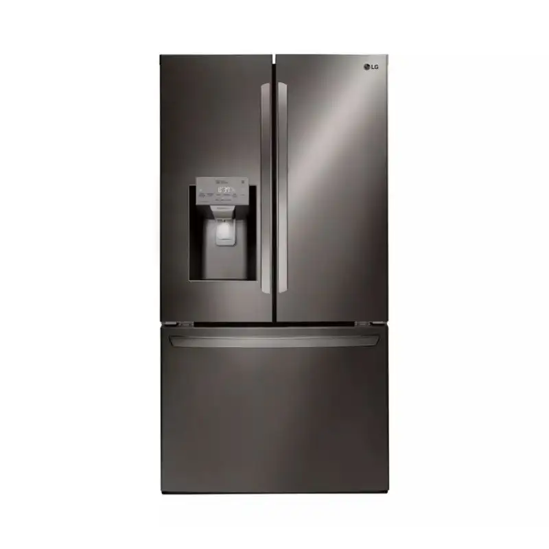 LG 26 cu. ft. Smart wi-fi Enabled French Door Refrigerator Slim SpacePlus Ice System (Black) Stainless Steel