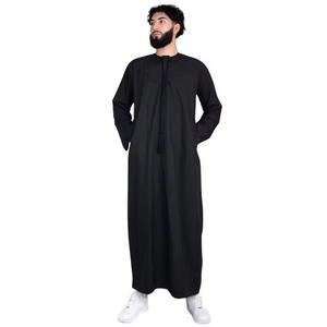Venta al por mayor túnica de los hombres islámicos Jubba Thawb Color sólido túnica árabe paquistaní - Product Image 1