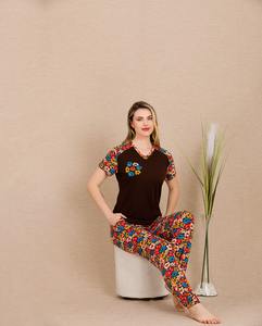 Ensemble de pyjama en viscose pour femmes de qualité turque, doux, respirant, à manches longues, vêtements de nuit fabriqués en Turquie, vêtements de nuit de haute qualité - Product Image 5