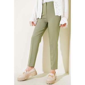 Pantalones informales de mujer verde almendra estilo Hip Hop con cintura con dardos y pantalones Cargo transpirables de pierna delgada - Product Image 4