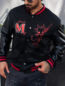 Veste en laine coupe étroite personnalisée pour hommes Bomber décontractée à la mode style Letterman pour la saison de baseball d'hiver Bouton tricoté - Product Image 4