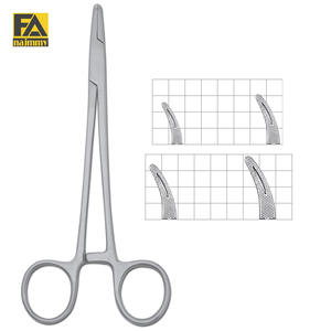 ตัวยึดเข็ม Mayo hegar แบบโค้งมีฟันปลาแบบมืออาชีพทำจากสเตนเลสสตีล - Product Image 2