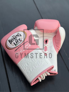 Gants de boxe GYMSTERO personnalisés en cuir de vachette véritable, à doigts entiers, avec sangle de poignet réglable à boucle auto-agrippante, tailles 8oz-18oz - Product Image 2