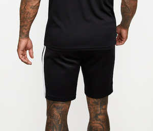 Ensemble de survêtement en coton rayé noir et blanc respirant et décontracté pour hommes, short de vélo et t-shirt, vêtements de jogging d'été - Product Image 6