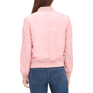 Chaqueta Bomber Color Rosa para Mujer, Abrigo Informal Suave, Chaqueta de Moda para Mujer - Product Image 2