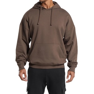 Sudadera con capucha amarilla personalizada PUFFIN SPORTS para hombre, forro polar premium de 300 gramos, 100% algodón, bolsillo frontal tipo canguro, dobladillo acanalado, transpirable - Product Image 1
