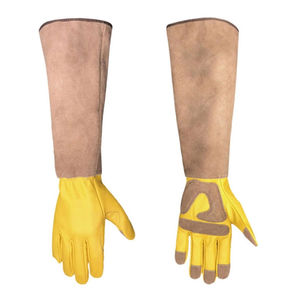 Guantes antipicaduras personalizados para apicultores, piel de oveja, cuero de grano, guantes de apicultura de 3 capas, puño largo de lona con cierre elástico - Product Image 2