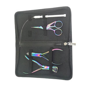 Juego de Herramientas Profesionales para Extensiones de Cabello de Acero Inoxidable Negro y Dorado con Logotipo Personalizado, con Pinza de Presión para Extensiones Adhesivas - Product Image 4