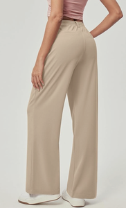 Pantalons larges à taille haute confortables et décontractés avec deux poches latérales, nouveau design, logo personnalisé, vente en gros directe d'usine au Bangladesh - Product Image 3