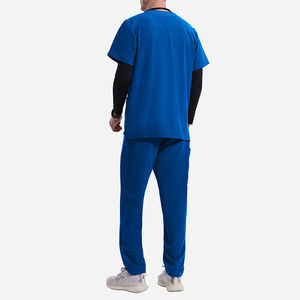 Ensemble de blouses médicales pour hommes de haute qualité personnalisées 2026, tissu en toile avec élasthanne, design en gros, impression de logo - Product Image 2