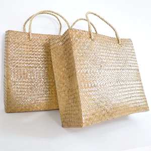 Hand Woven Ladies <b>Straw</b> <b>Bags</b> Made From Seagrass Modern Women Handbag Customization Support - Product Image 3