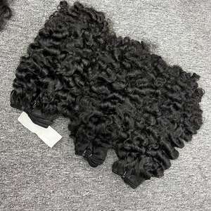 Extensiones de cabello humano crudo rizado birmano al por mayor en trama de fuente de alta calidad - Product Image 3