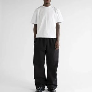 Pantalons de survêtement évasés à jambe droite et large vintage en coton épais de haute qualité Pantalons de survêtement baggy Streetwear avec logo personnalisé Joggers pour hommes - Product Image 3