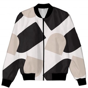 เสื้อแจ็คเก็ตบอมเบอร์แบบซับลิเมชั่นเต็มตัวสำหรับผู้ชาย สไตล์วาร์ซิตี้ น้ำหนักเบา สตรีทแวร์ ขายส่ง - Product Image 3