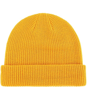 Vente en gros de bonnet d'hiver tricoté en jacquard acrylique 100%, étiquette personnalisée sur le devant avec motif de fruits à pois, patch pour scène d'affaires - Product Image 1