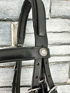 Stanford Anatomique Cheval Bride En Cuir Chêne Noir Nouveau Cob Marron avec Coutures Contrastées Western Equestrian Cavalry Bridle - Product Image 4