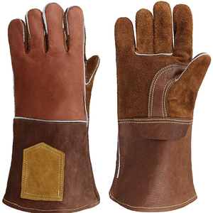 Guantes de soldadura de cuero de protección de seguridad de alta calidad Diseñados de primera calidad con resistencia al calor Guantes de soldadura a un precio razonable - Product Image 4