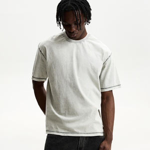 Tee-shirt surdimensionné unisexe poids lourd vierge imprimé hommes 400 g/m² t-shirt personnalisé - Product Image 6