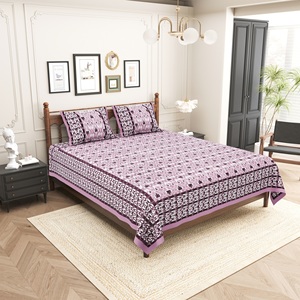 Sábana de Algodón Estampada con Diseño de Follaje Premium en Lavanda para Ropa de Cama de Lujo y Uso Confortable, Disponible a un Precio Accesible - Product Image 5