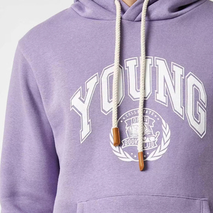 Venta directa de fábrica 100% sudaderas con capucha de algodón para hombre con mangas largas bordadas en blanco liso en color sólido para el invierno - Product Image 6