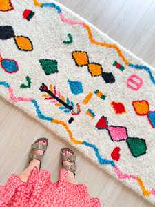 Geometric Moroccan Wool Beni Ourain Berber Rug Large Genuine Wool Rug Custom Authentic Berber Carpet Boho Style - Product Image 2