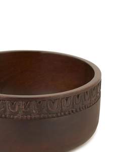 Bol de service en bois naturel fabriqué à la main motif unique finition lisse Style moderne stocké marque RMW pour manger quantité en vrac - Product Image 5