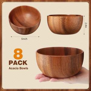 Bol de service en bois d'acacia Tondo de 5 pouces - Product Image 5