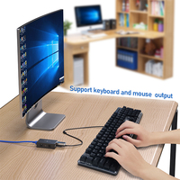 HT233U Usb2.0 Ethernet Rj45 Usb 1 in 4 Out 50M Kabel Ekstensi Usb Mengadopsi Koneksi Ethernet Standar IEEE-568B