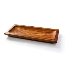 Assiettes de dîner en bois d'acacia massif faites à la main de la meilleure qualité Assiettes à dessert écologiques pour le service. - Product Image 4