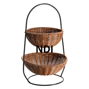 Cesta de fruta decorativa curvada a mano de calidad superior de estilo único, soporte de cesta de almacenamiento de frutas y verduras de diseño moderno - Product Image 1